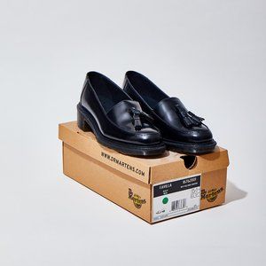 Dr. Martens FAVILLA Black Noir-Wax Polished Smooth-Sz 6